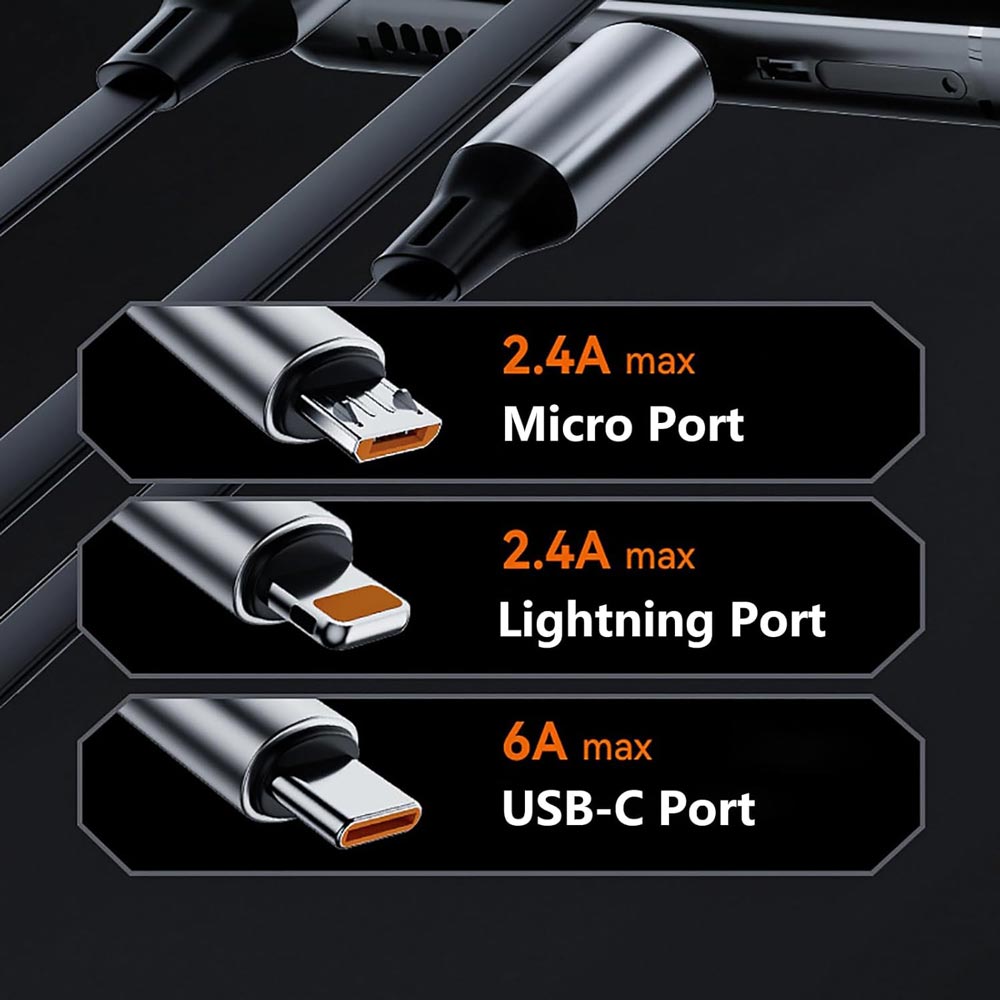 Luux TrioCharge Travel Cable