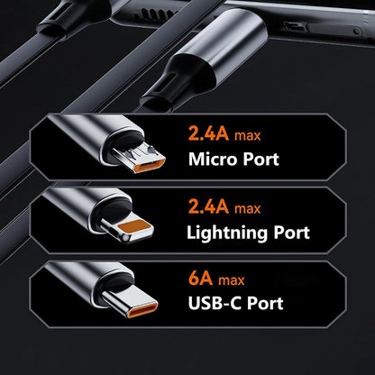 Luux TrioCharge Travel Cable
